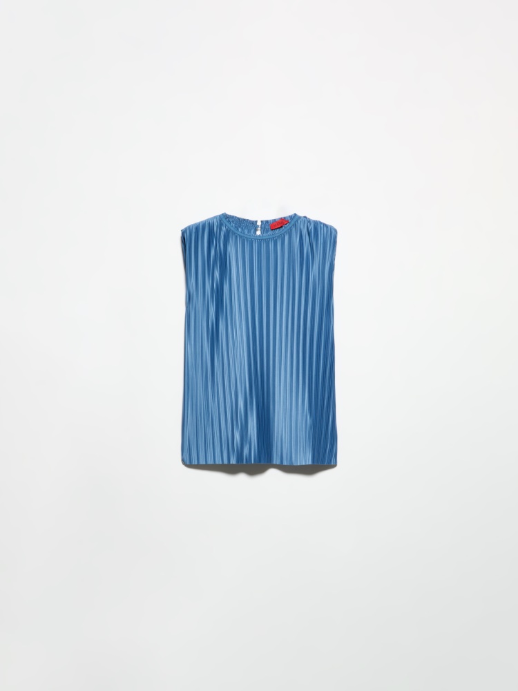 Pleated jersey skirt, sky blue | MAX&Co. Pleated jersey top - SKY BLUE - MAX&Co.